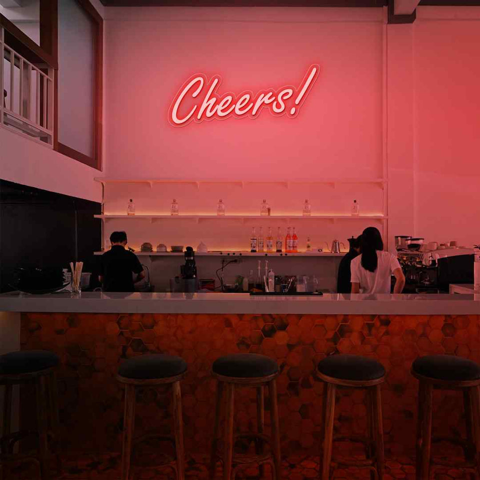 Cheers neon sign