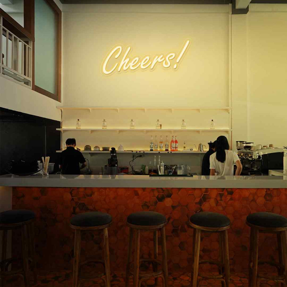 Cheers neon sign