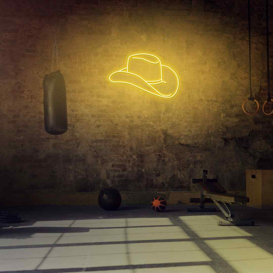 Cowboys hat neon sign