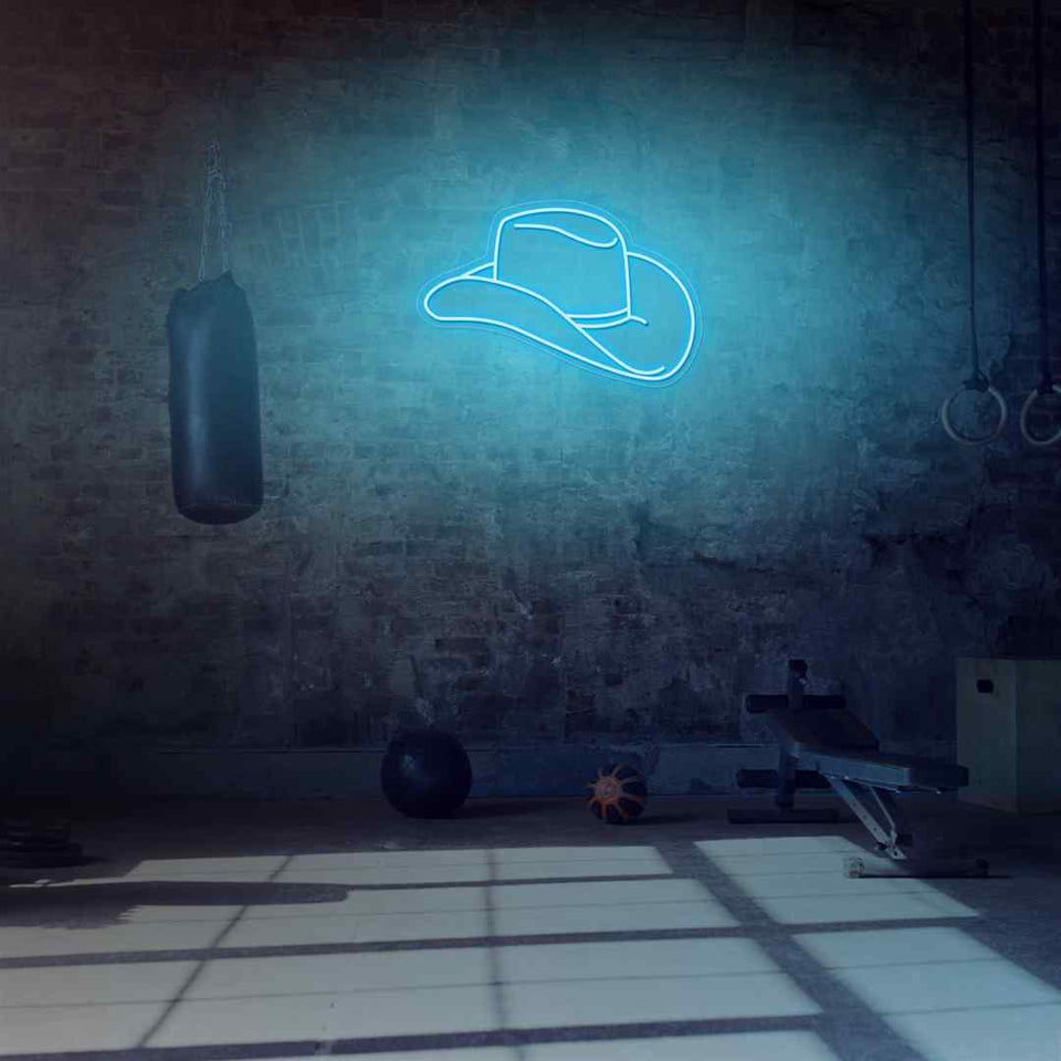 Cowboys hat neon sign