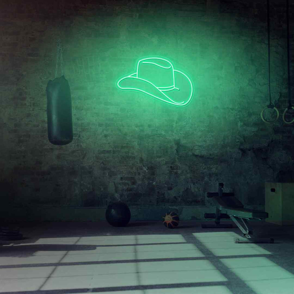Cowboys hat neon sign