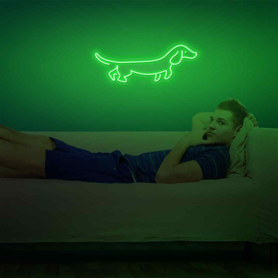 Dachshund neon sign