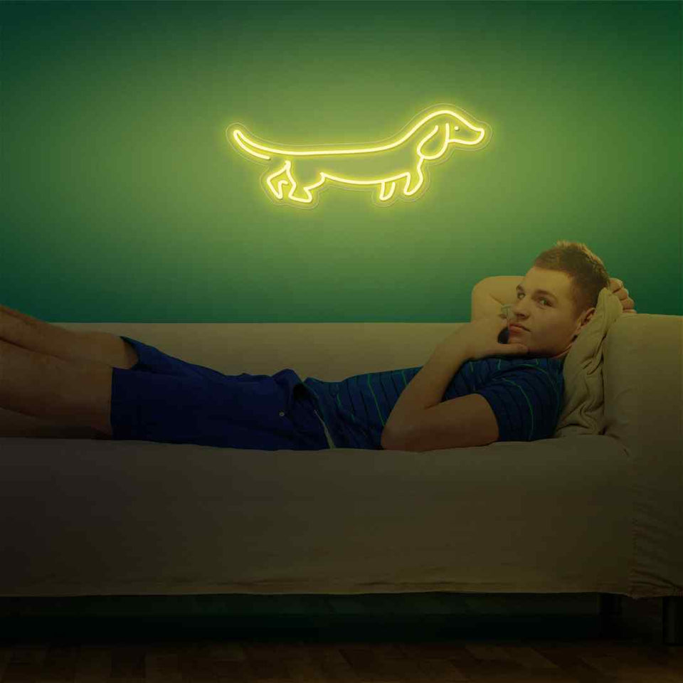 Dachshund neon sign