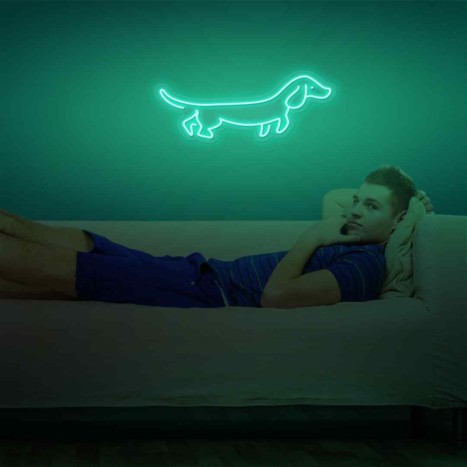 Dachshund neon sign
