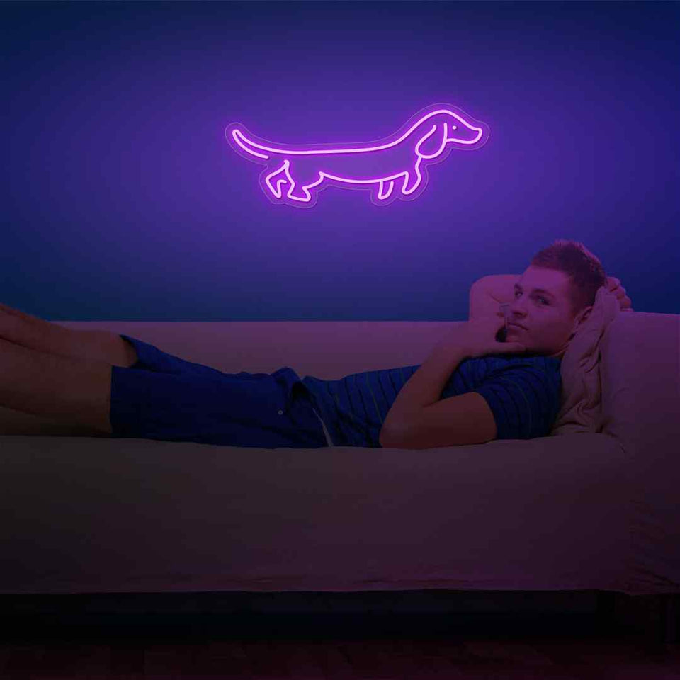 Dachshund neon sign