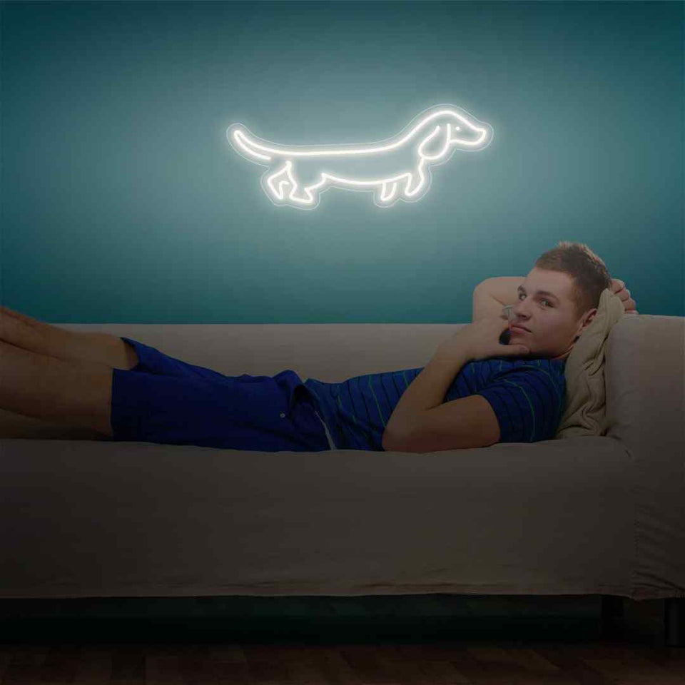Dachshund neon sign