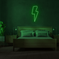 Lightning Bolt Neon Sign - 19.7" (50cm) / DEEP GREEN COLOR