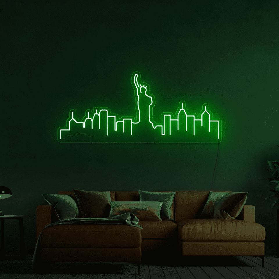 NEW YORK DEEP GREEN COLOR LED NEON SIGN