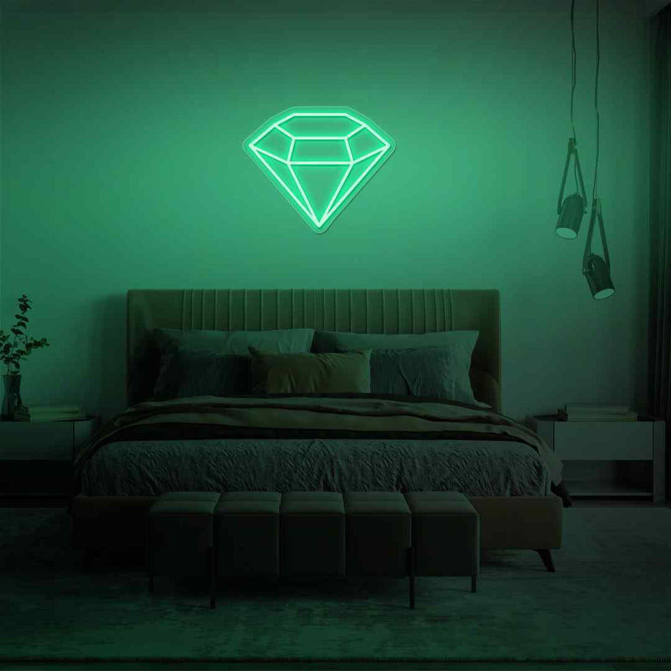 Diamond neon sign