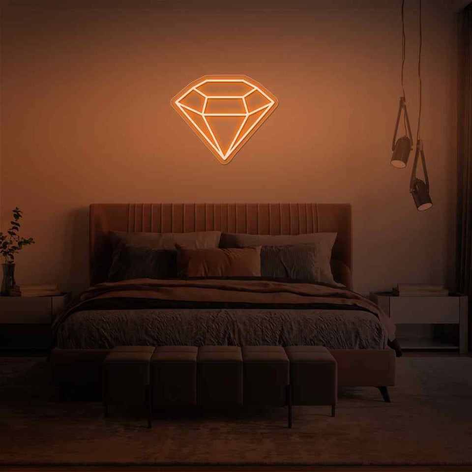Diamond neon sign