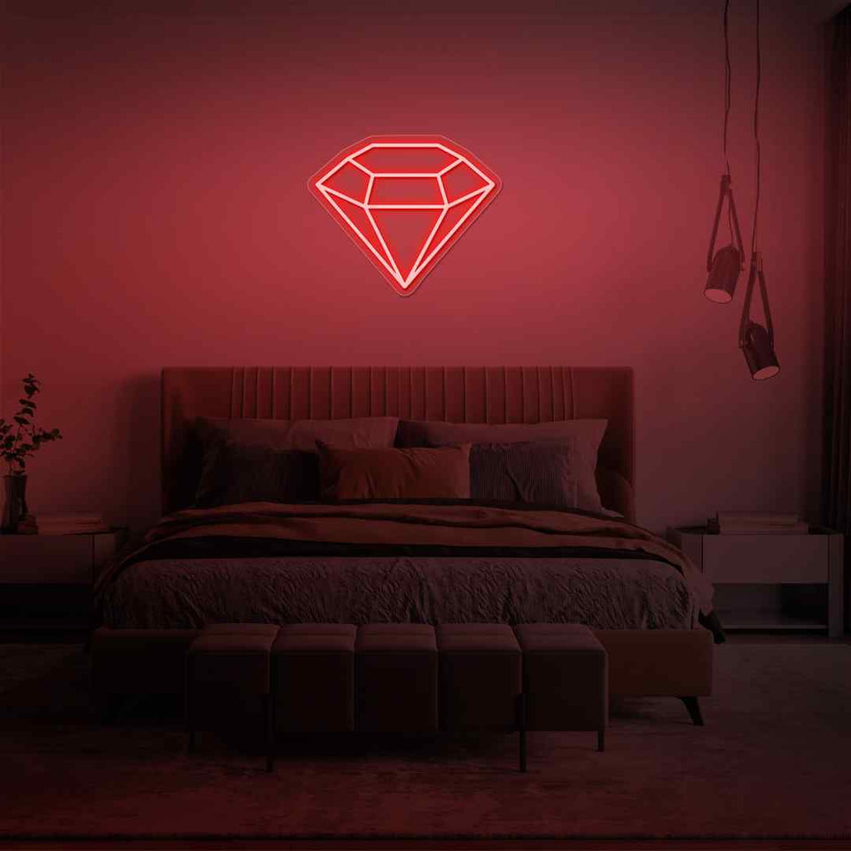 Diamond neon sign