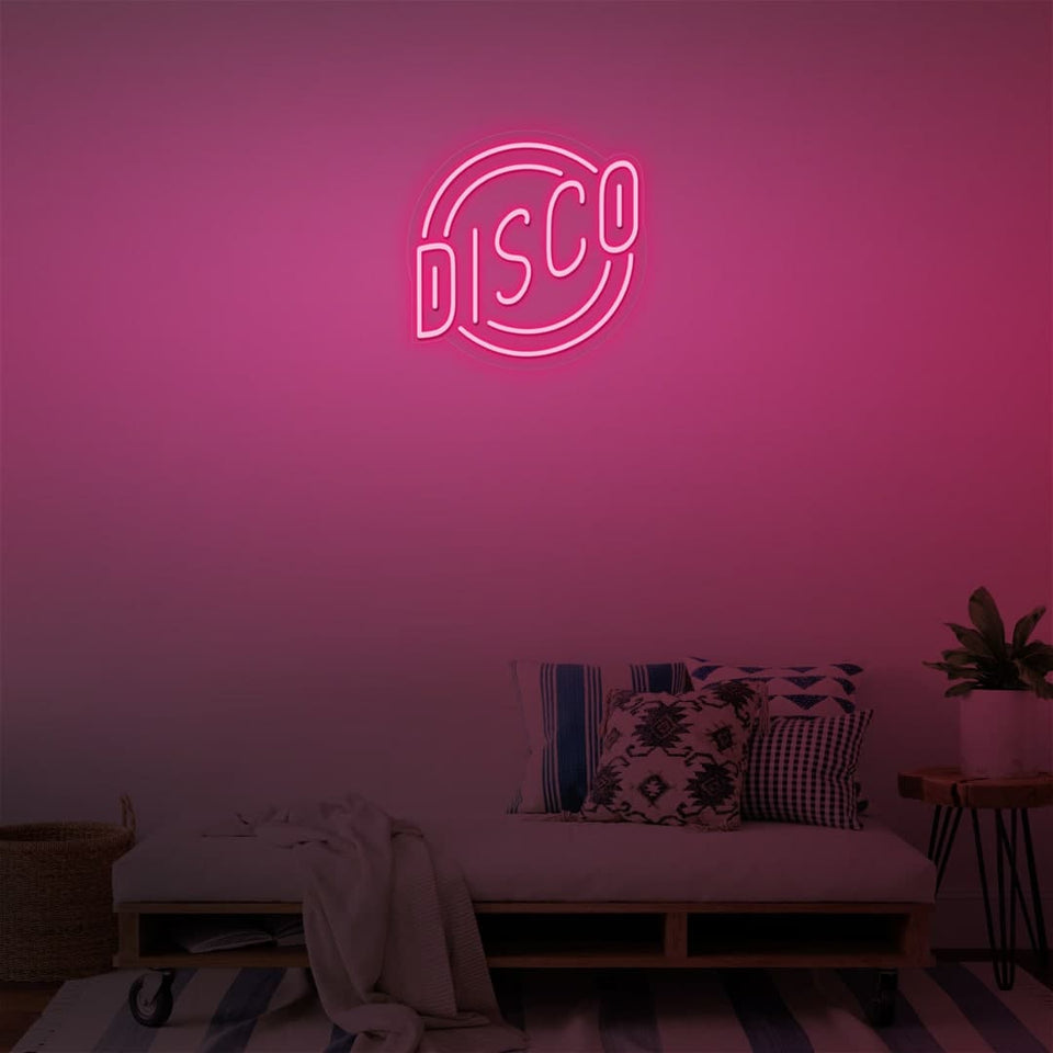 DISCO PINK COLOR NEON SIGN