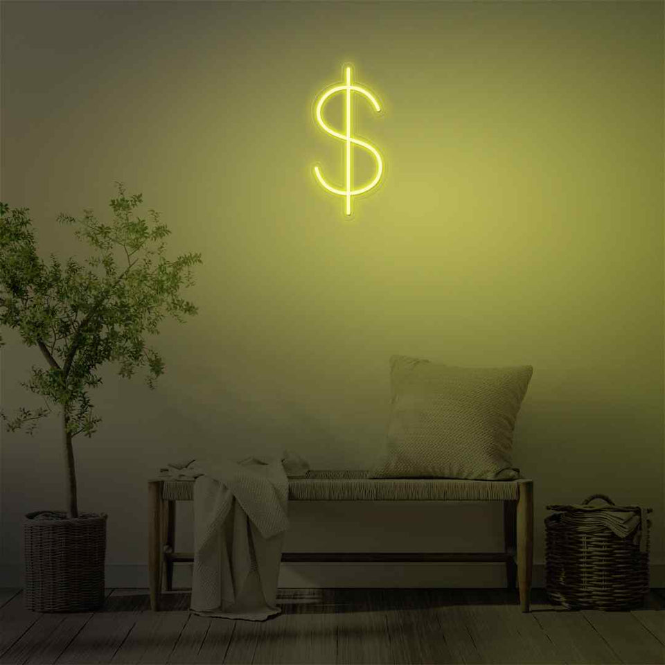 Dollar neon sign