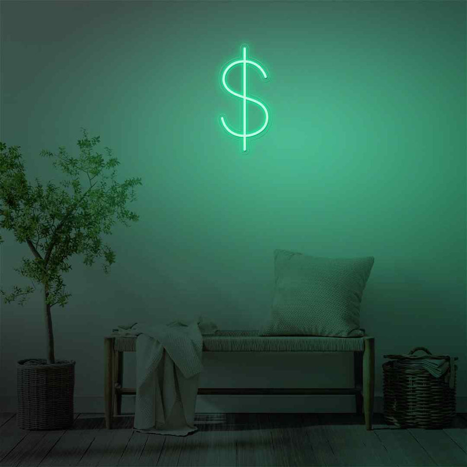 Dollar neon sign