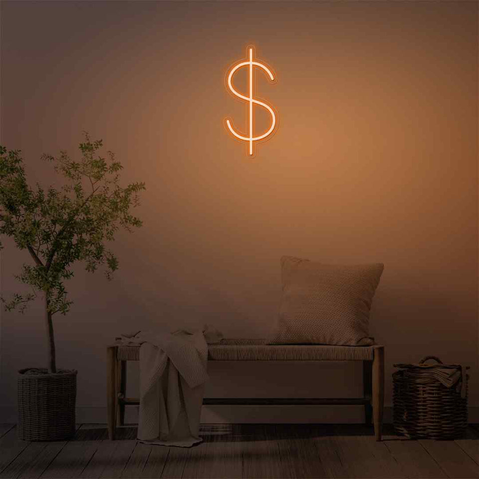 Dollar neon sign