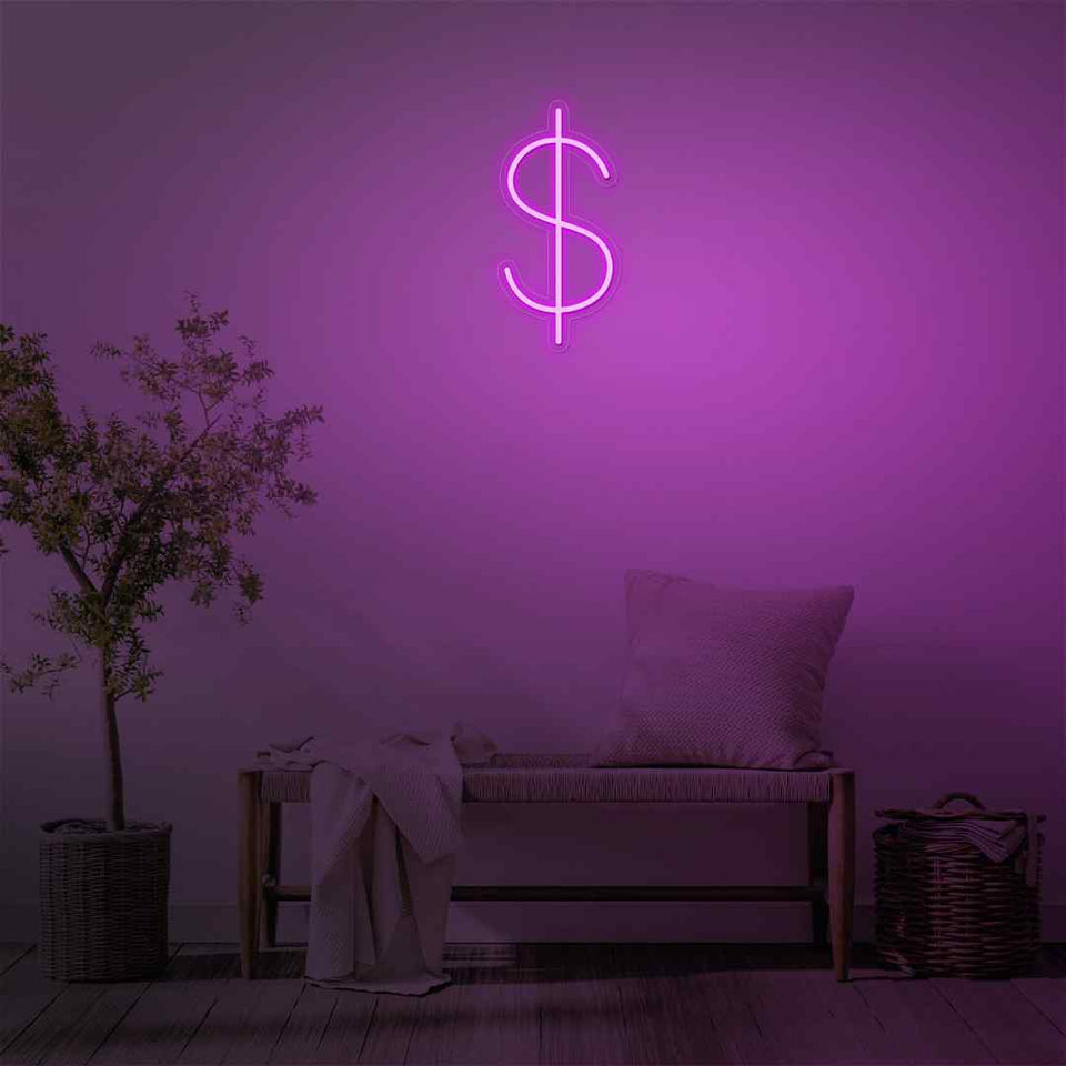 Dollar neon sign