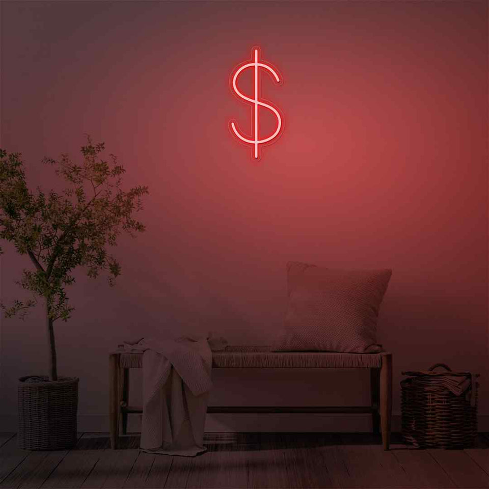 Dollar neon sign