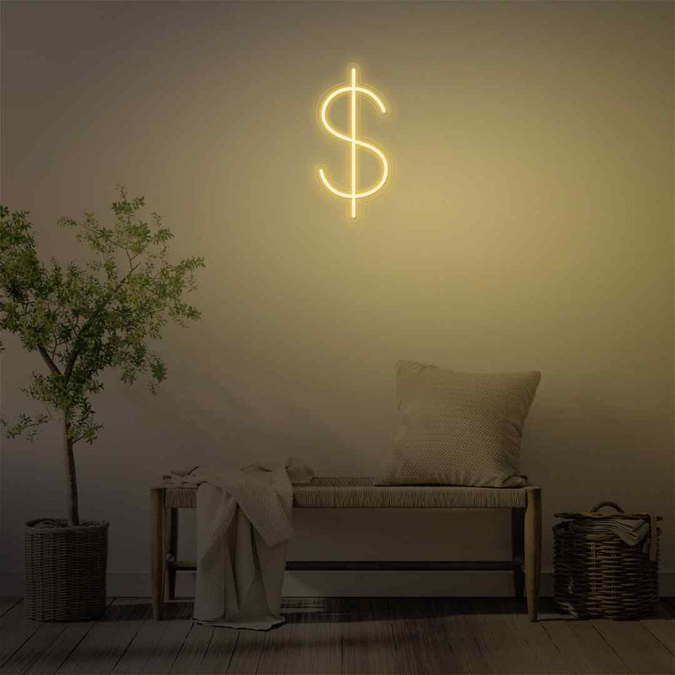 Dollar neon sign