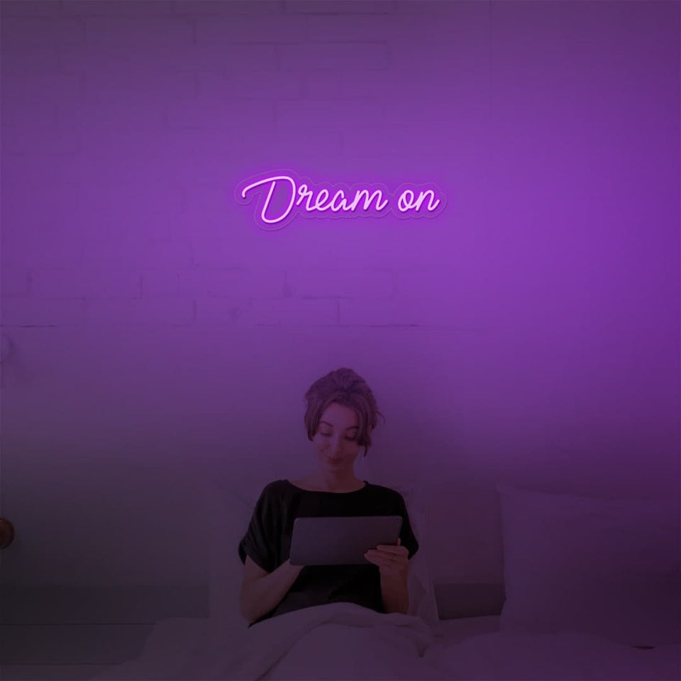 DREAM ON PURPLE COLOR NEON SIGN