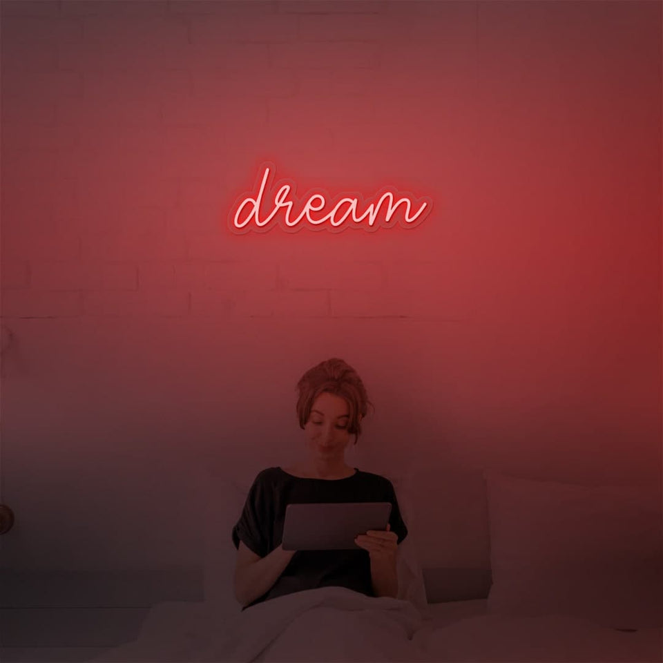 DREAM RED COLOR NEON SIGN
