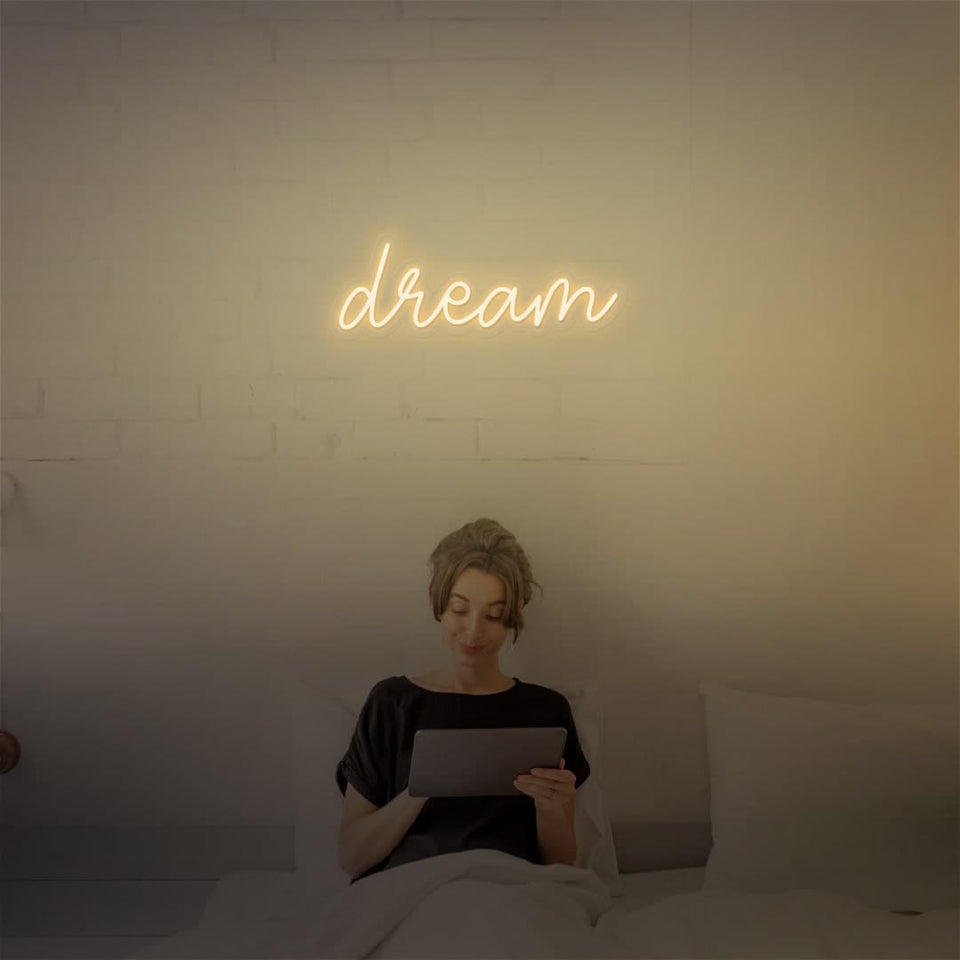 DREAM WARM WHITE COLOR NEON SIGN