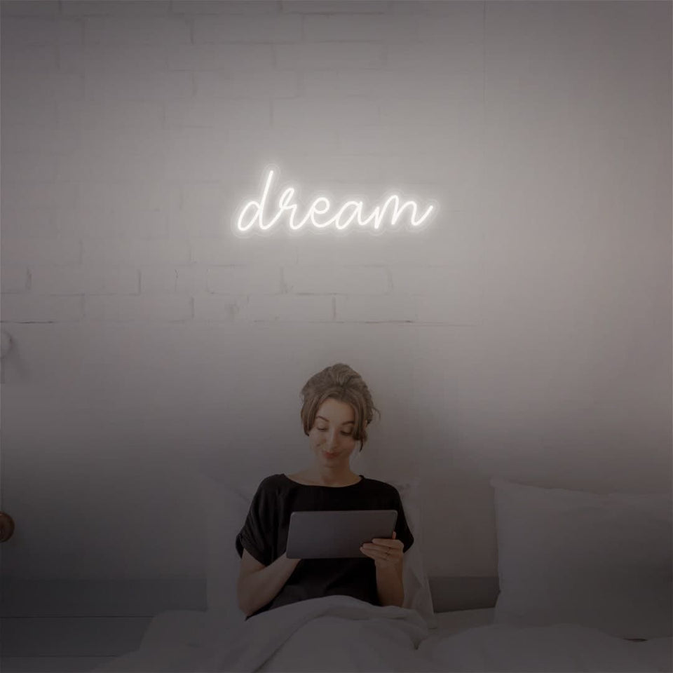 DREAM WHITE COLOR NEON SIGN