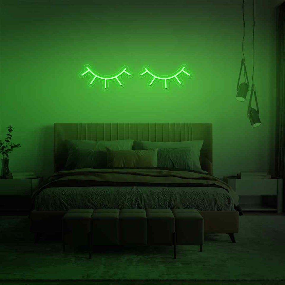 Eyelashes neon sign