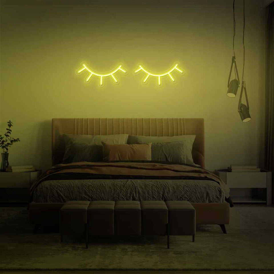Eyelashes neon sign