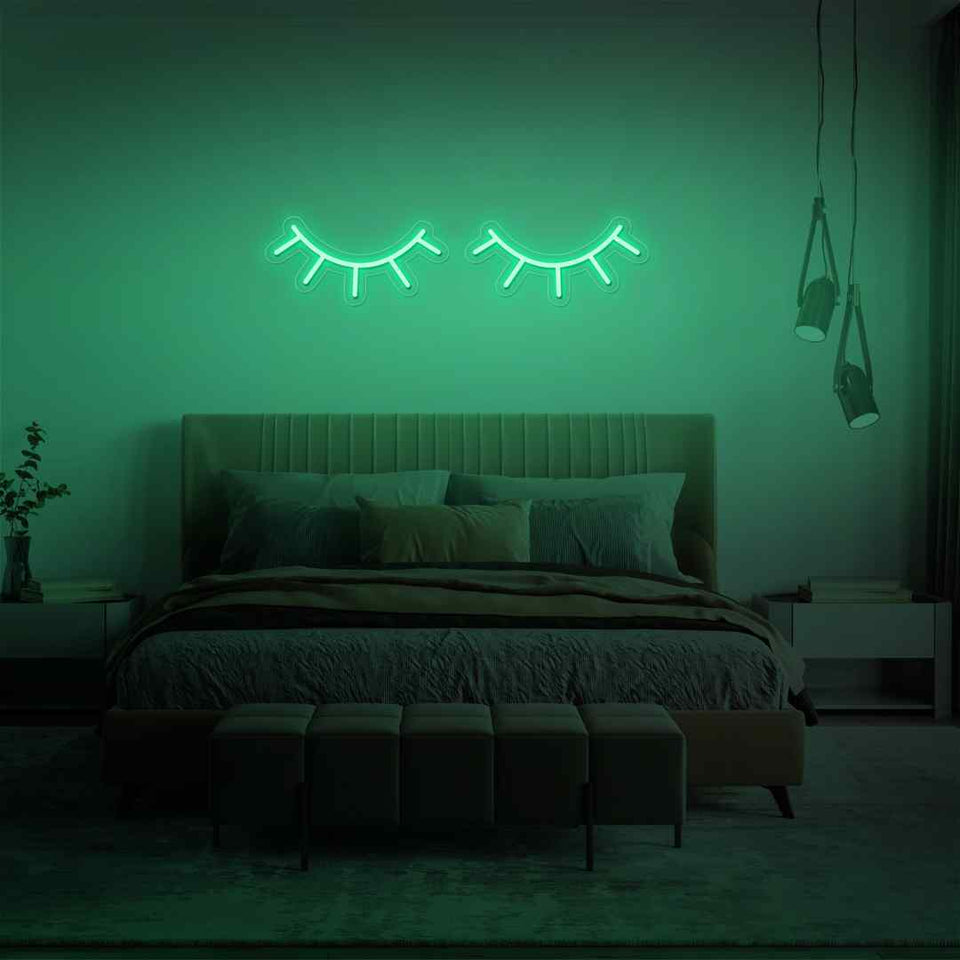 Eyelashes neon sign