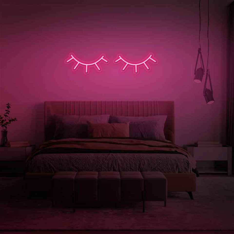 Eyelashes neon sign