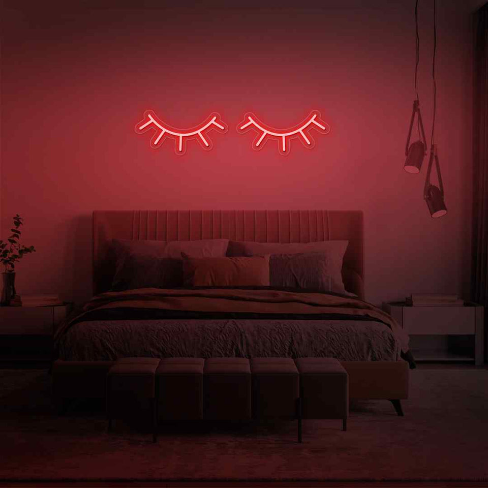 Eyelashes neon sign
