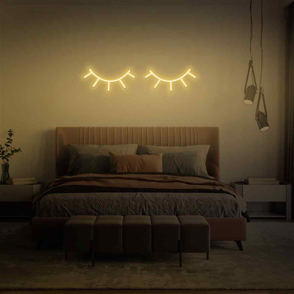 Eyelashes neon sign