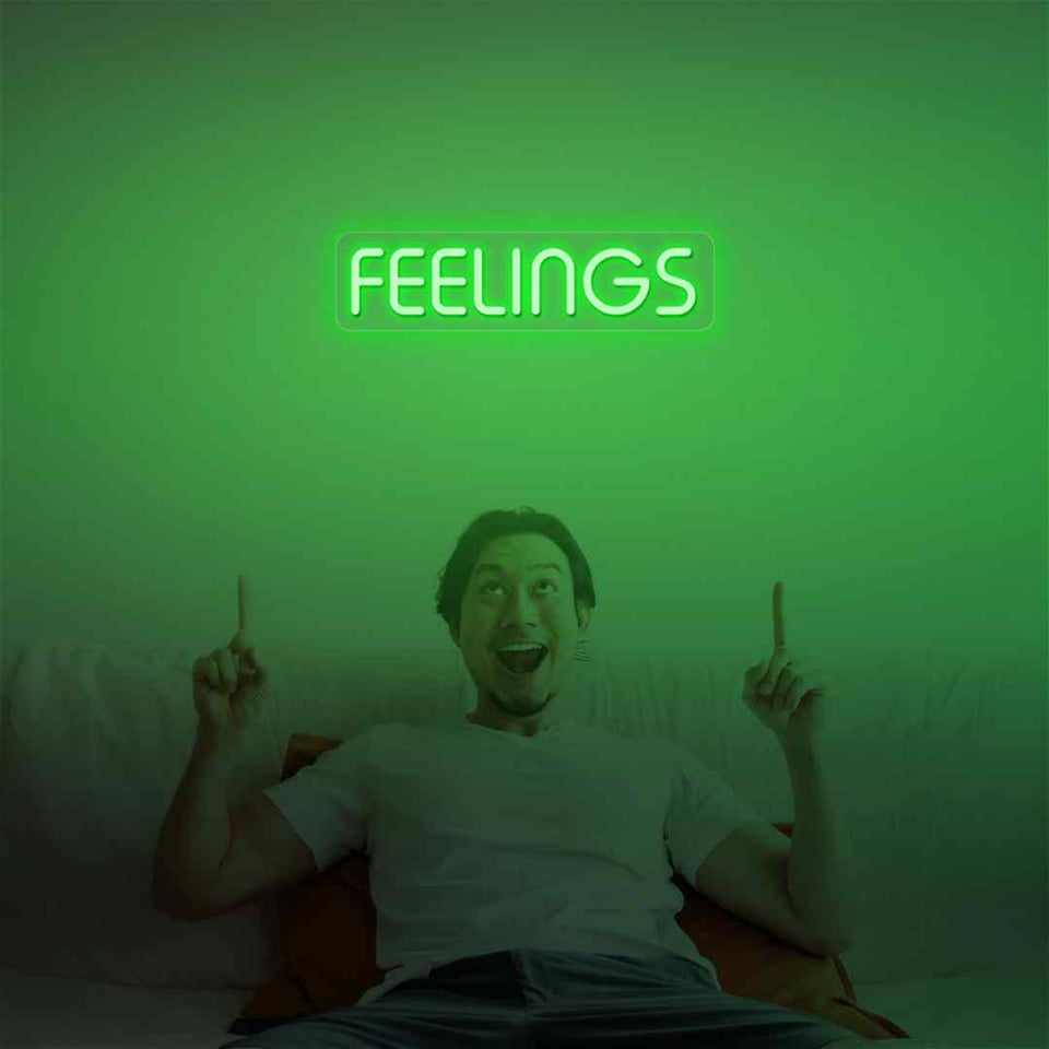 Feelings neon sign