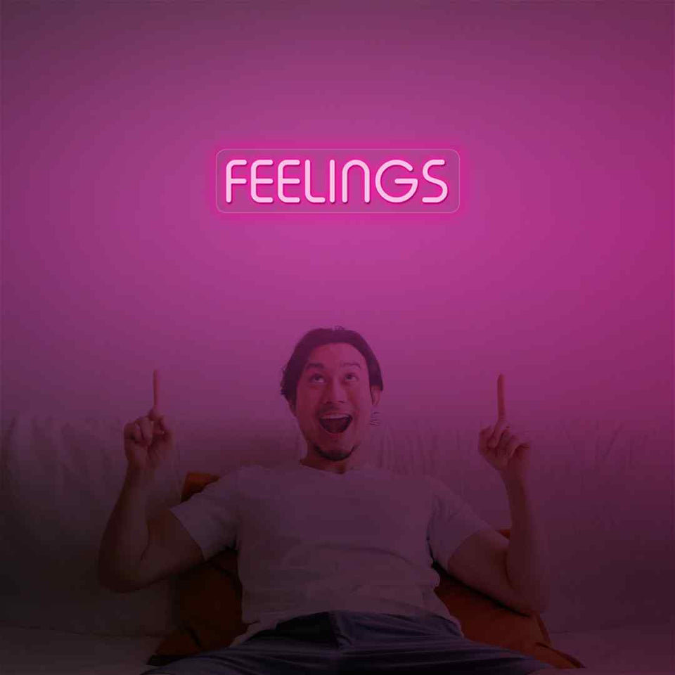 Feelings neon sign