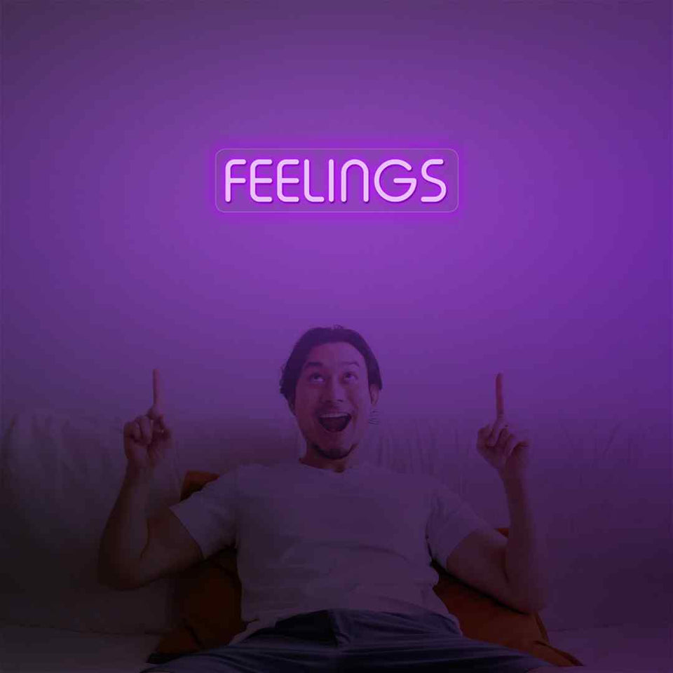 Feelings neon sign