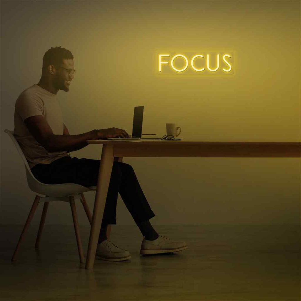 Focus neon sign
