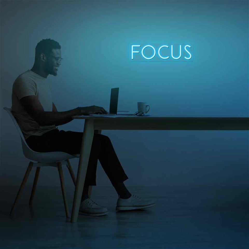 Focus neon sign