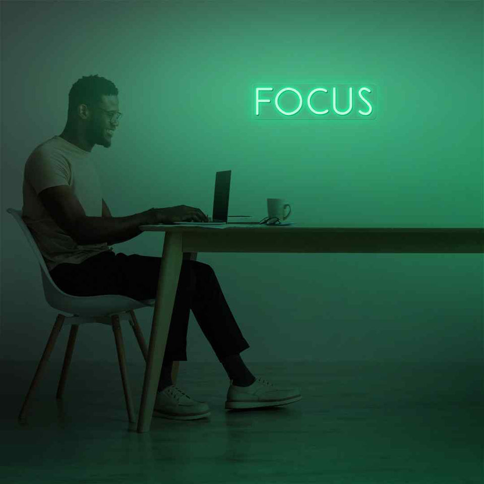Focus neon sign
