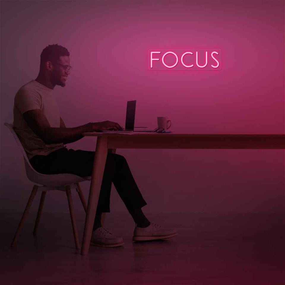 Focus neon sign