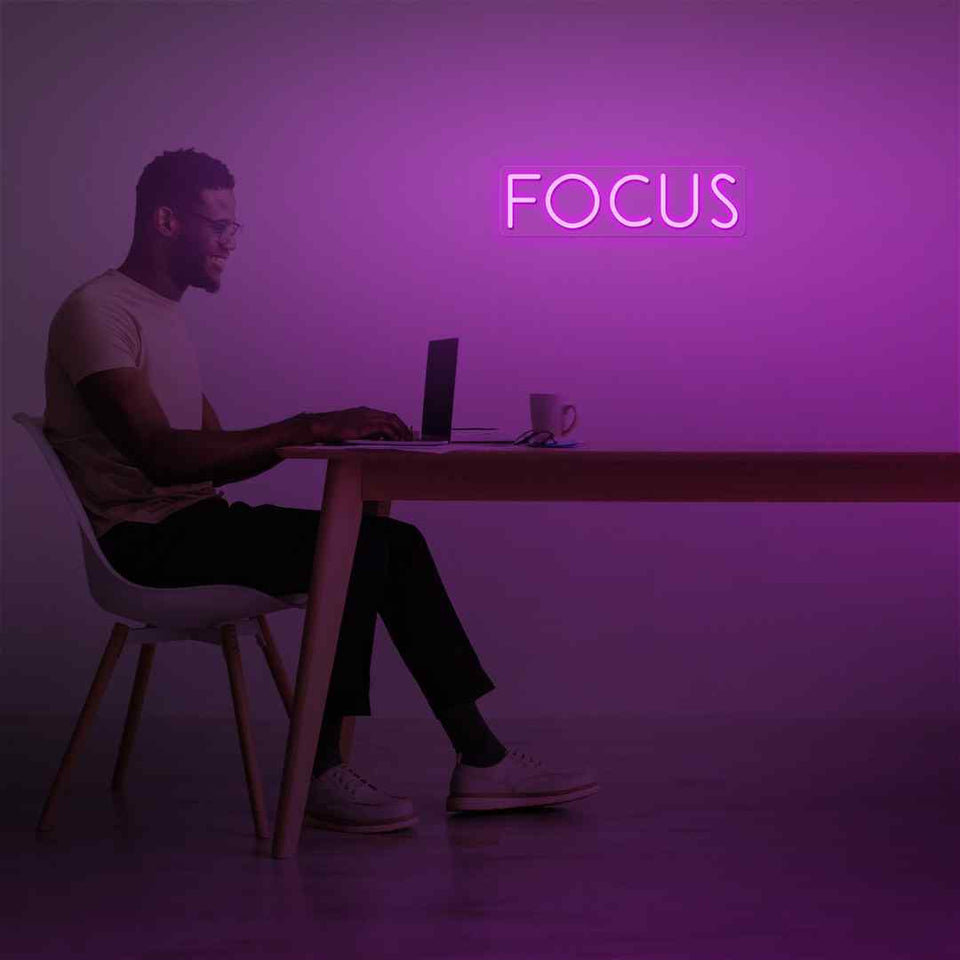 Focus neon sign
