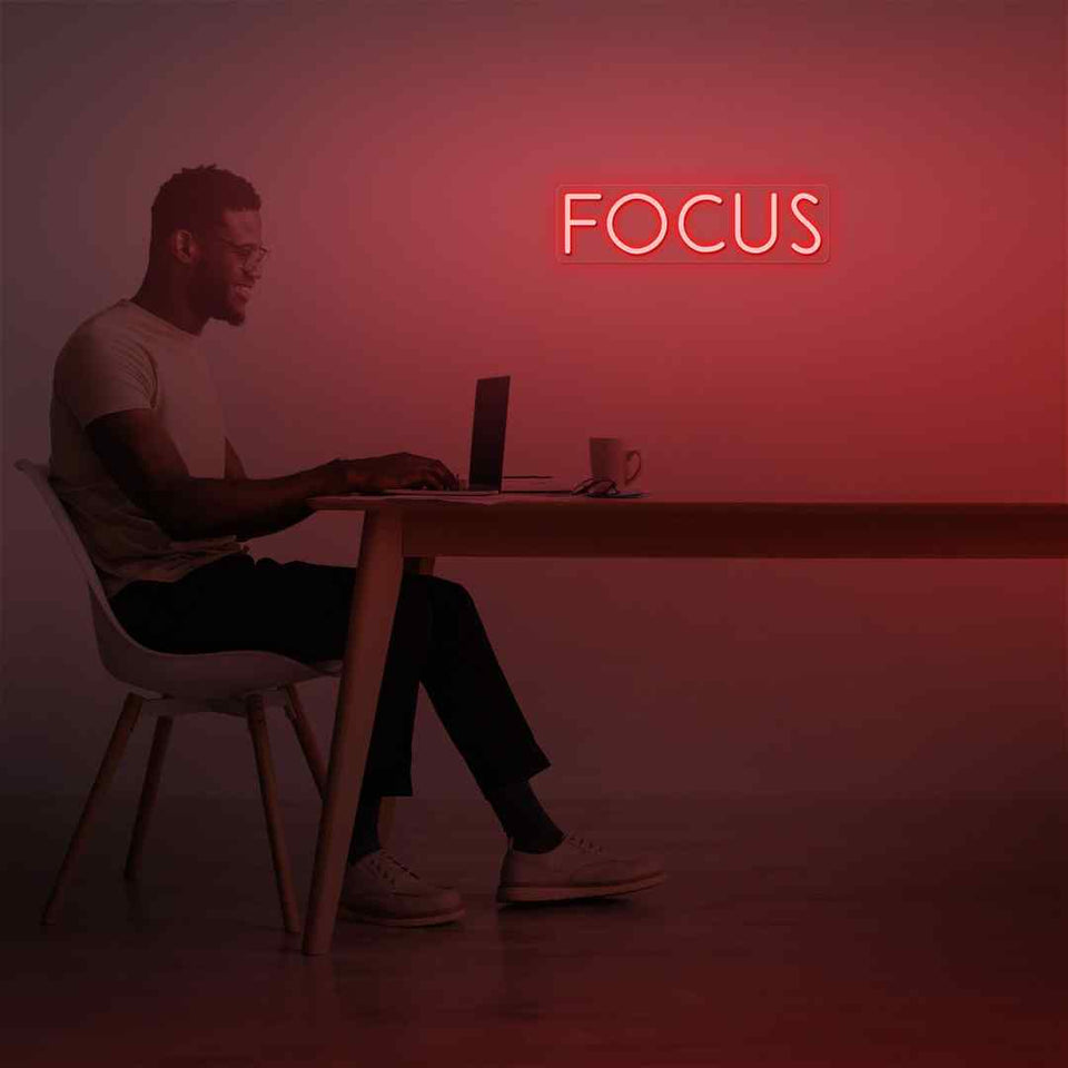 Focus neon sign