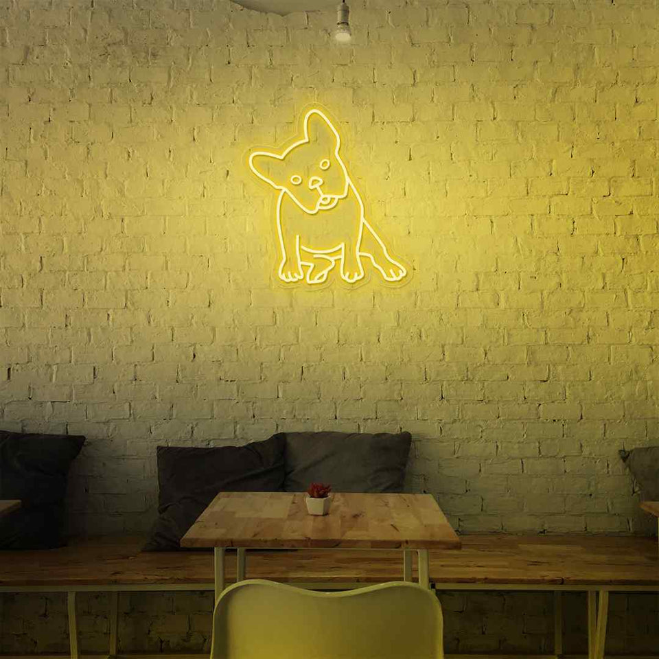 French bulldogs neon sign