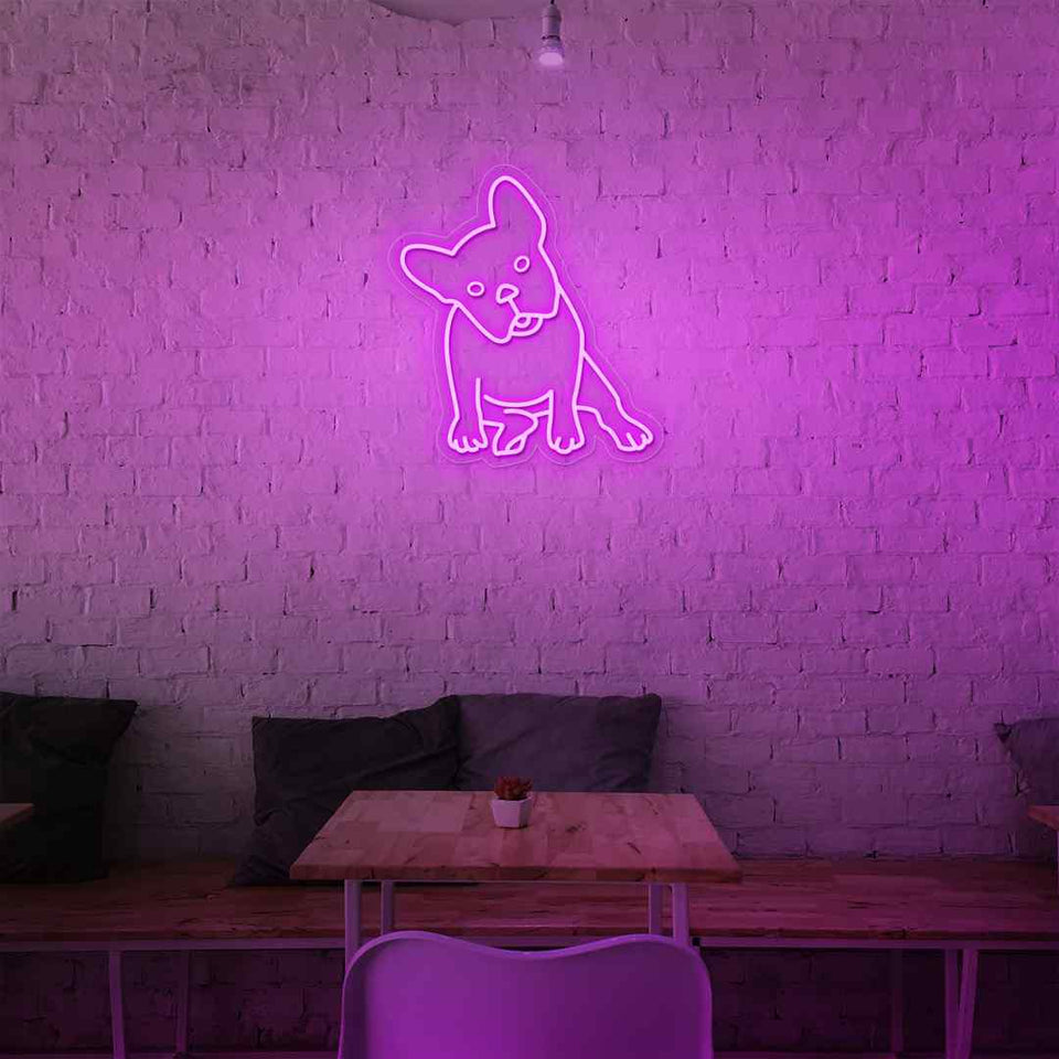 French bulldogs neon sign