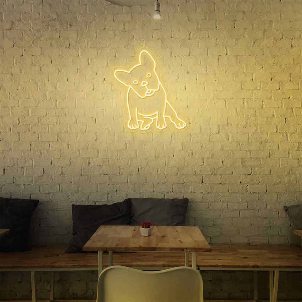 French bulldogs neon sign