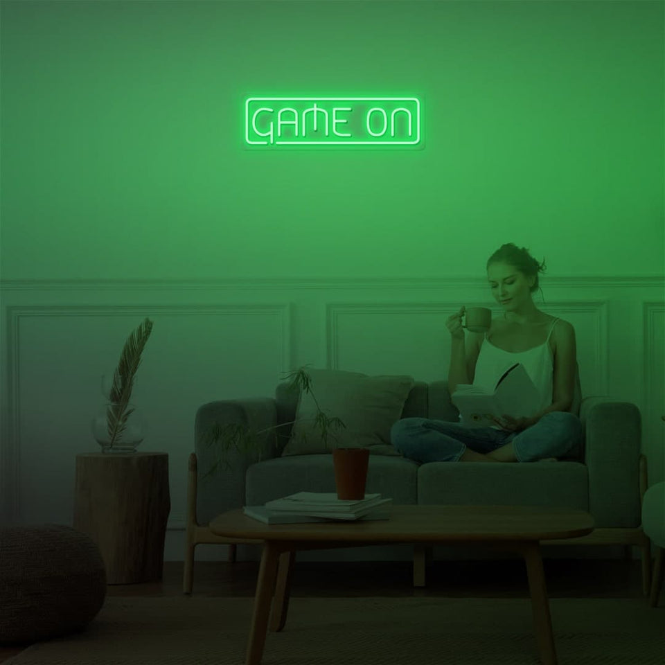 GAME ON GREEN COLOR NEON SIGN