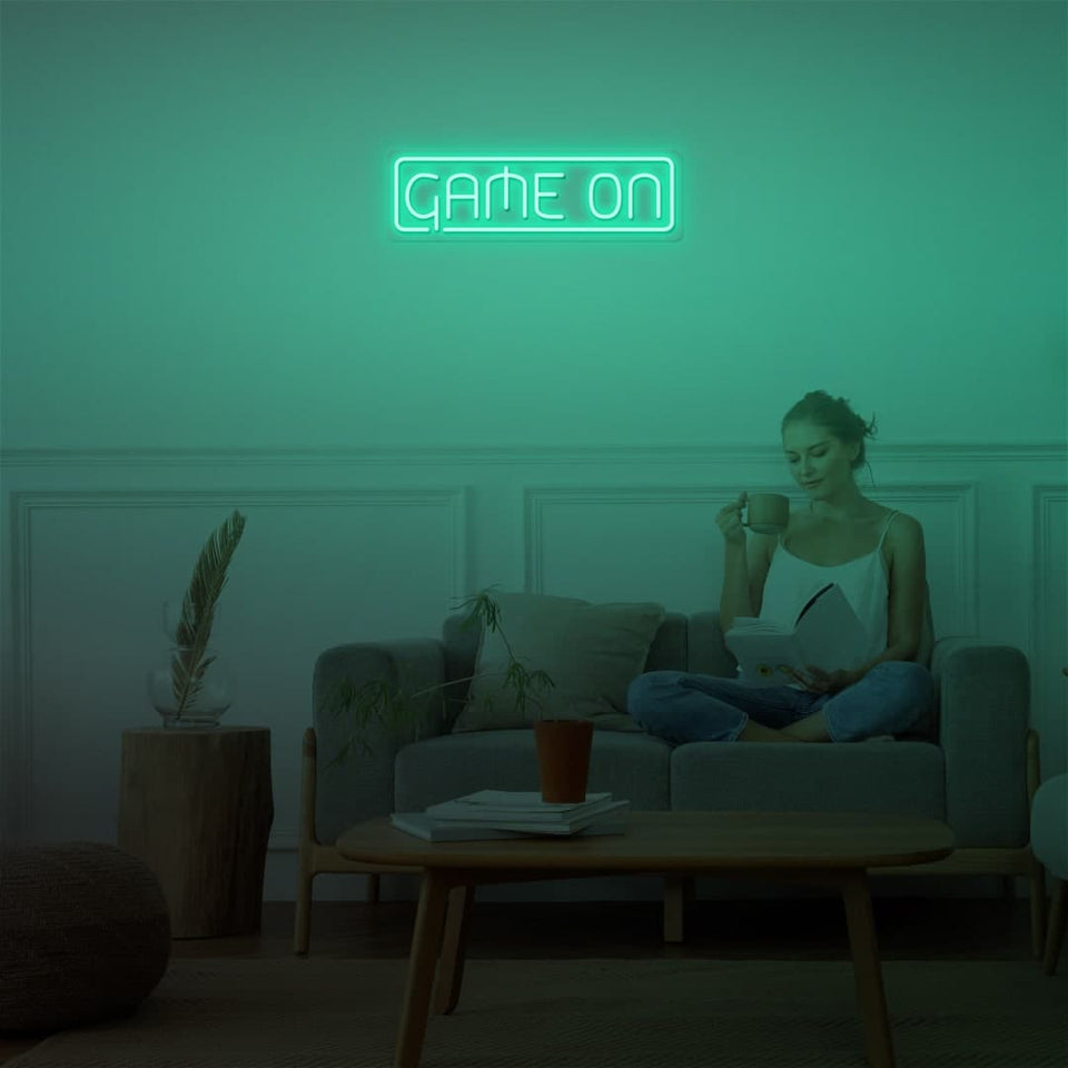 GAME ON MINT GREEN COLOR NEON SIGN