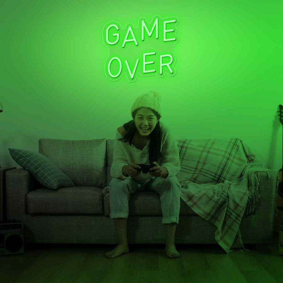 Game over neon sign