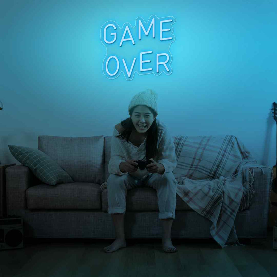 Game over neon sign