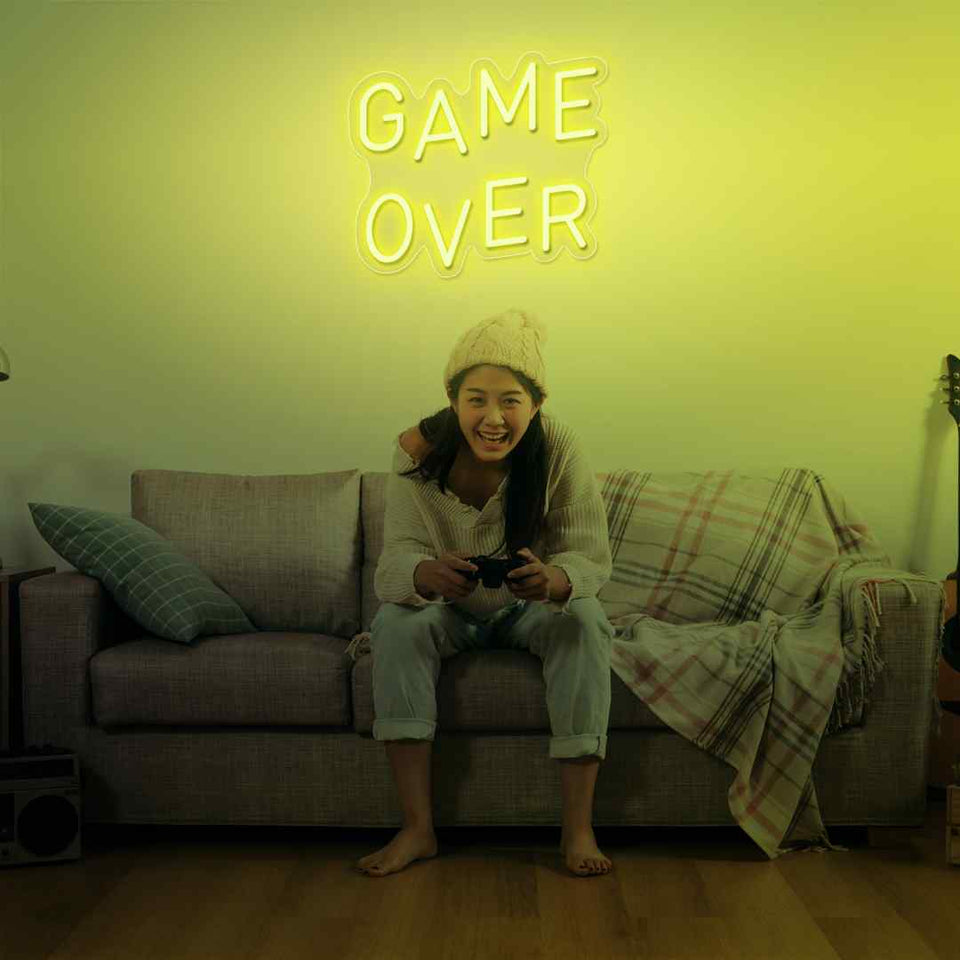 Game over neon sign