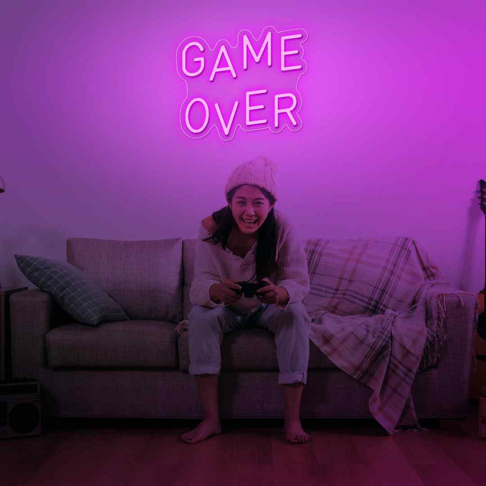 Game over neon sign